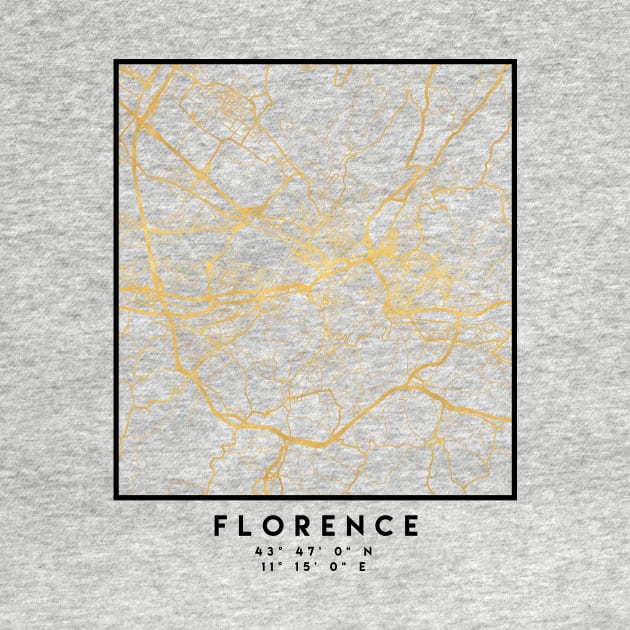 FLORENCE ITALY CITY STREET MAP ART by deificusArt